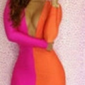 Multi CV color dress